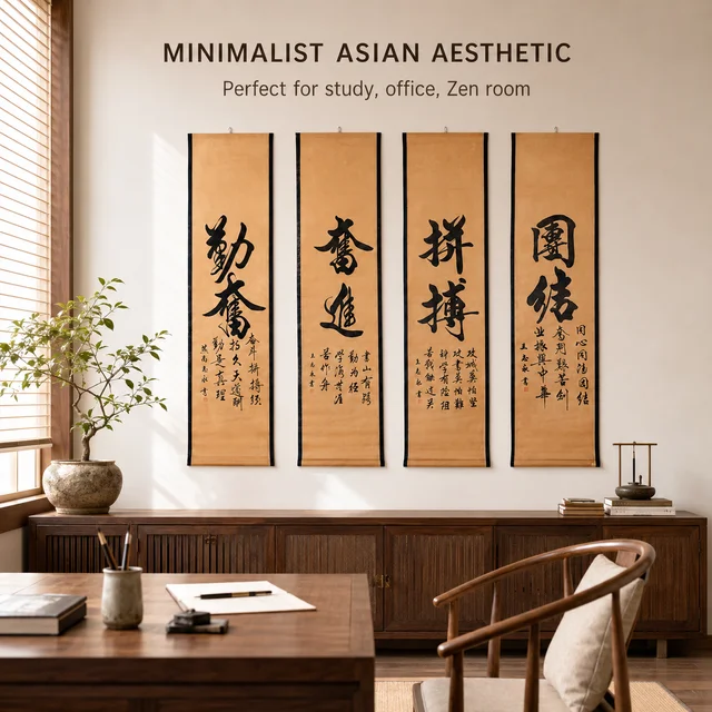 Words to Live By in a styled room
