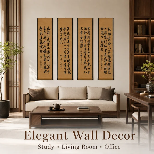 Flowing Script in a styled room