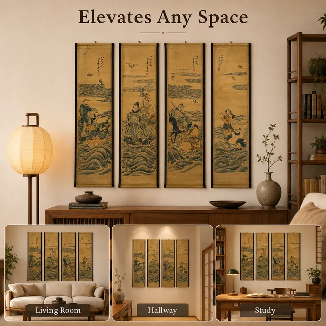 The Eight Immortals in a styled room