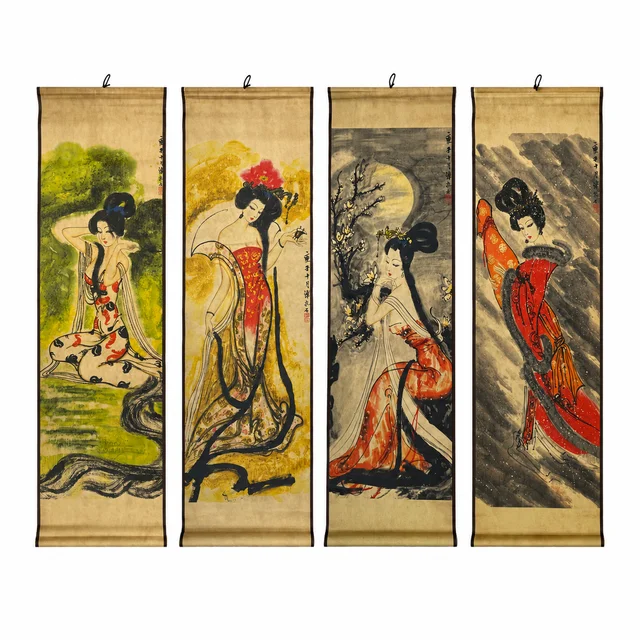 Four Legendary Beauties on a white background