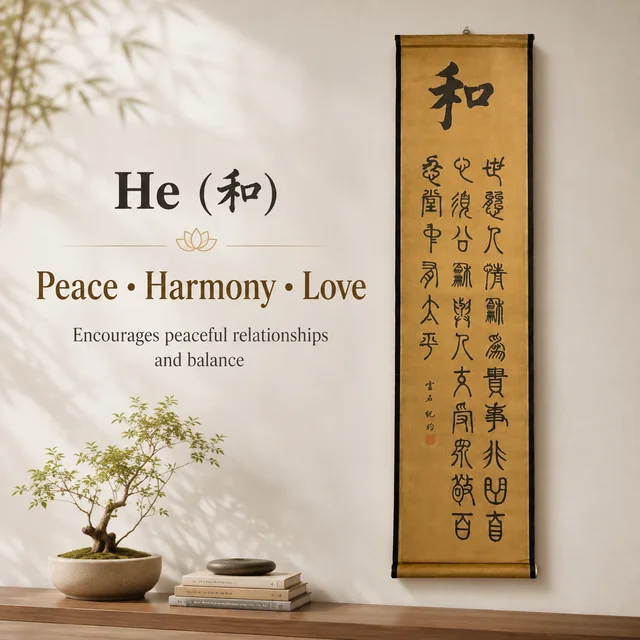 He · Harmony in a styled room